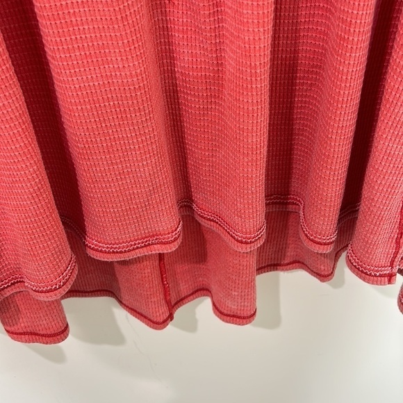 FREE PEOPLE WE THE FREE Kai Thermal Henley Top Size XS Oversized - Picture 10 of 16